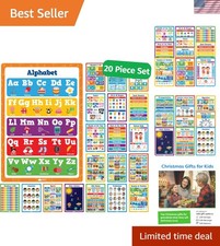Engaging 16" x 11" Classroom Posters Set - 20pcs for Early Childhood Learning