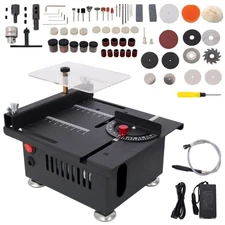 Mini Desktop Table Saw w/ Adjustable Speed & Angle, 16mm Cut Depth