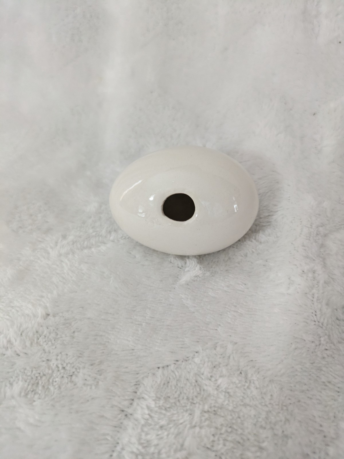 Hand Painted Morning Glory Ceramic Egg -