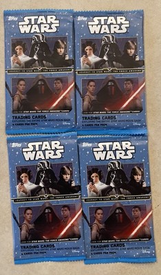 4 Packs Topps Journey To Star Wars : The Force Awakens . 4 Cards Per Pack