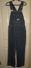 ROUND HOUSE "NWT" mens SZ 32 X 32 dark acod wash CARPENTER denim bib overalls