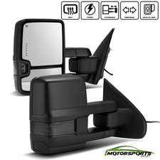 For 2014-2018 Silverado Sierra Power Heated Defrost Tow Mirrors Led Signal Smoke