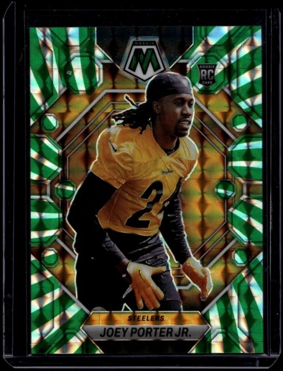 2023 Panini Mosaic Football Joey Porter Jr. #335 RC Rookie Green Swirl /11