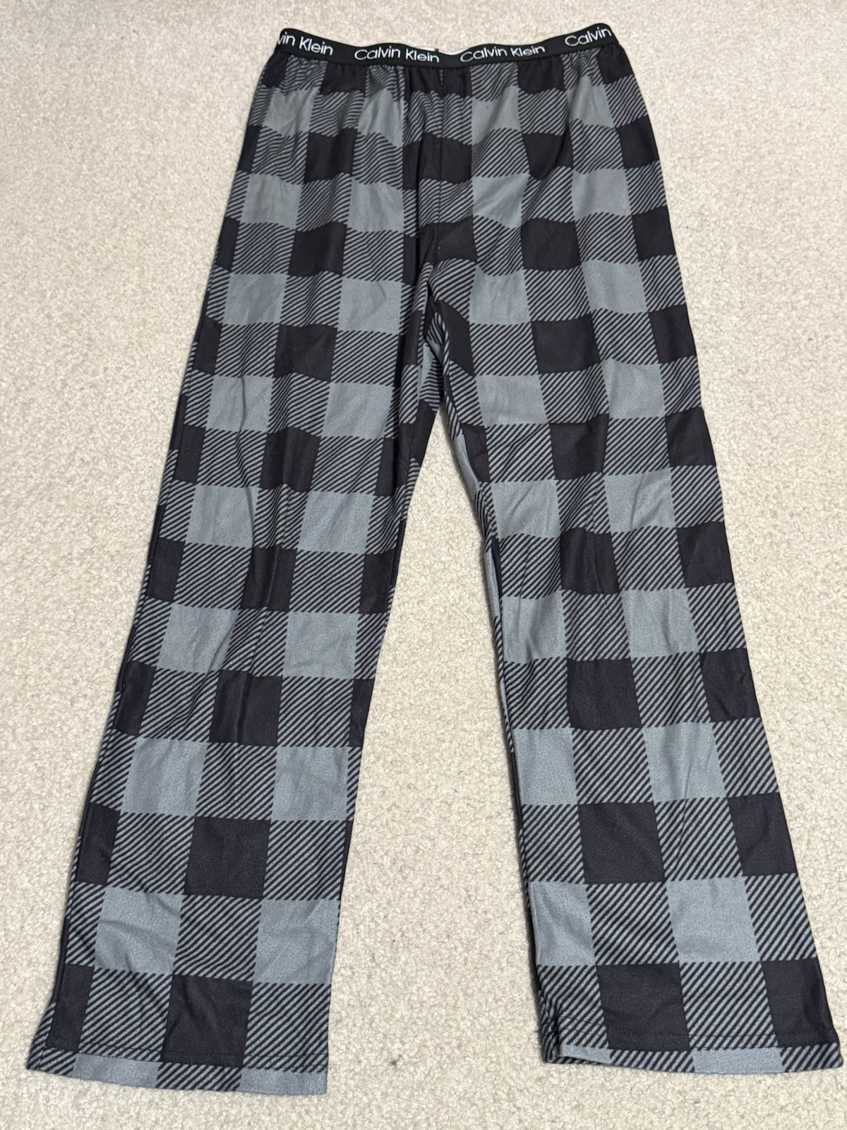 Calvin Klein Pajama Bottom Pants Boys Large 10-12 Plaid
