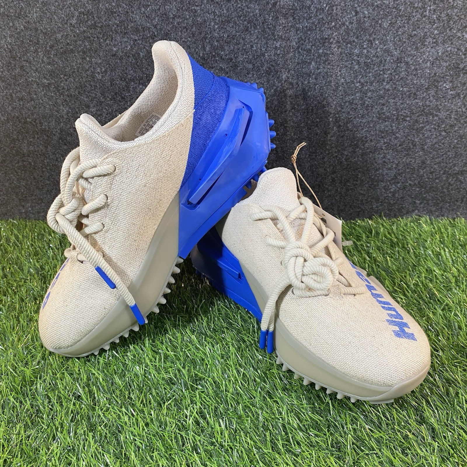 Adidas NMD S1 Mahbs x Pharrell Men Size 5.5 Woman 6.5 Oatmeal Blue Human Race thumbnail 7