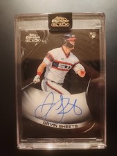 2022 TOPPS CHROME BLACK GAVIN SHEETS #CBA-GS ROOKIE AUTO RC BASE AUTO WHITE SOX