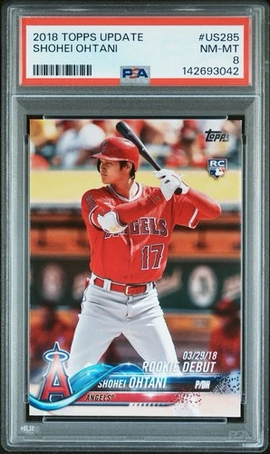 2018 Topps Update - Shohei Ohtani - Debut Rookie Card (RC) #US285 - NM-MT PSA 8