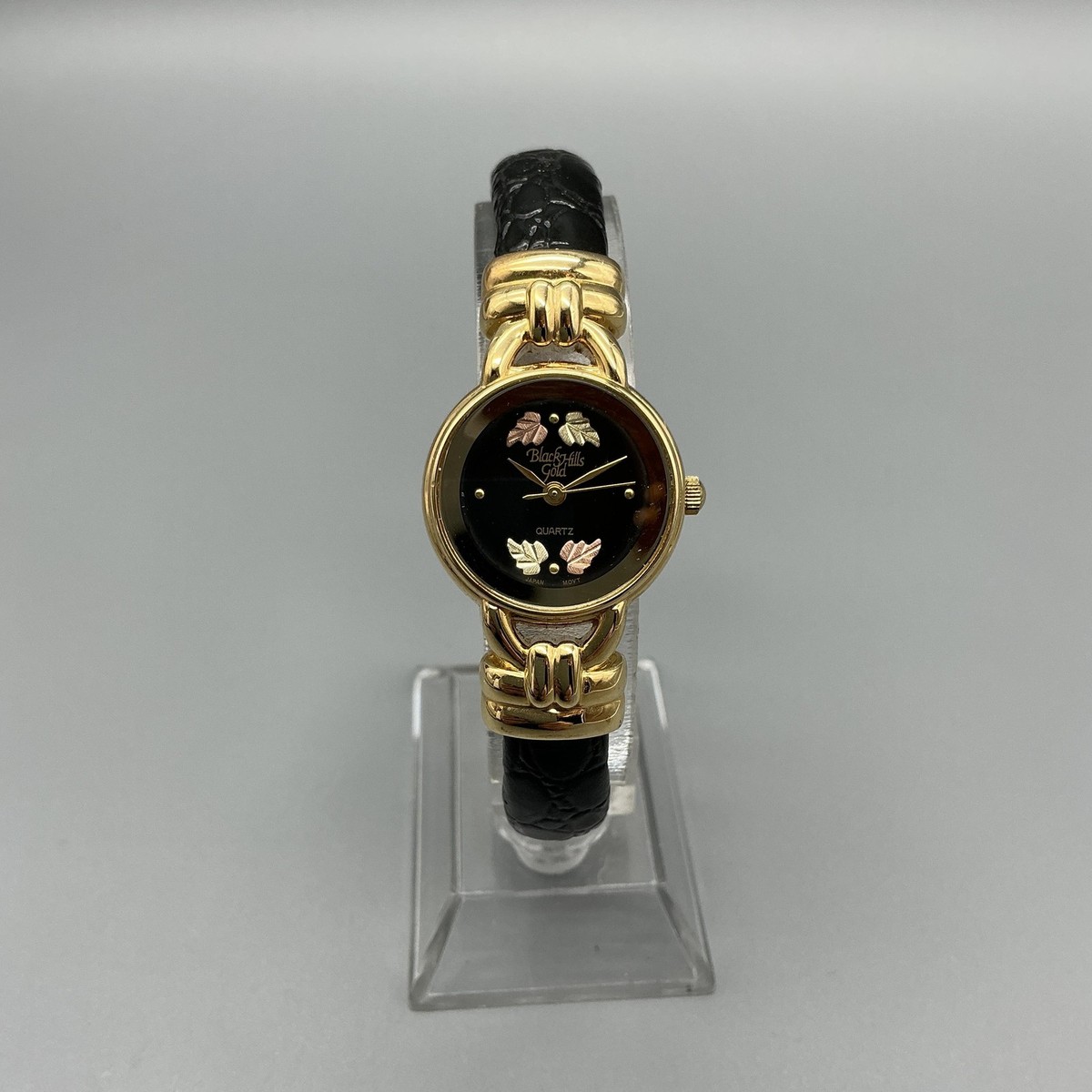 Black Hills Gold Womens Watch 20mm Black Dial Gold Leaves Butterfly New Battery Black Hills Gold Women Wristwatches for sale - eBay main image 2