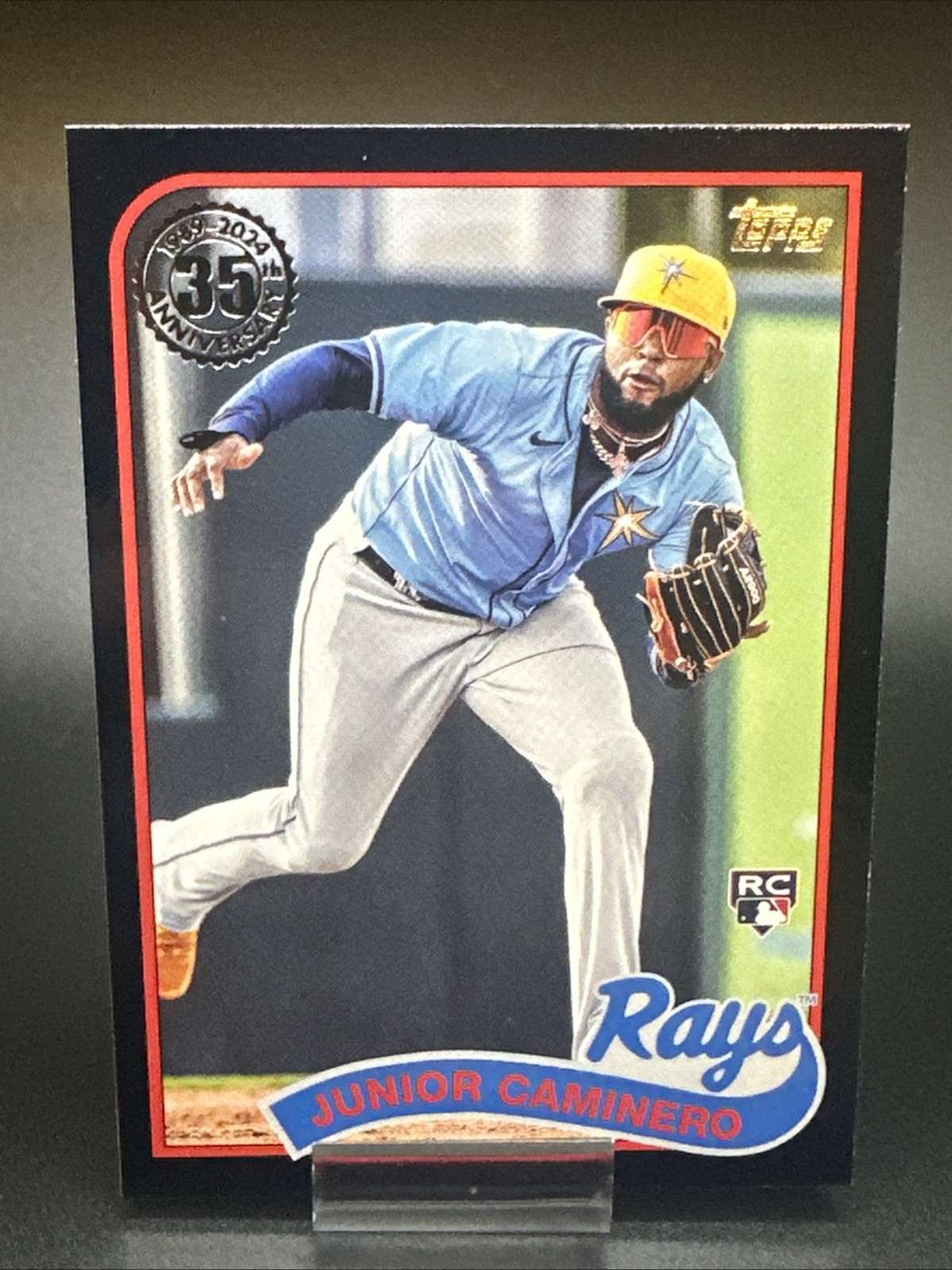 Junior Caminero - 2024 Topps Update 1989 #89US-16 Black Rookie RC /299 - Rays