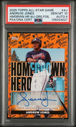 2025 TOPPS ALL-STAR GAME HOMEGROWN HEROES AUTOS ANDRUW JONES 23/25 PSA 10 AUTO 9