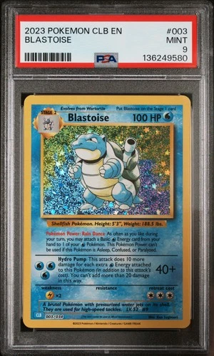2023 POKEMON CLB-BLASTOISE & SUICUNE EX DECK #003 BLASTOISE PSA 9