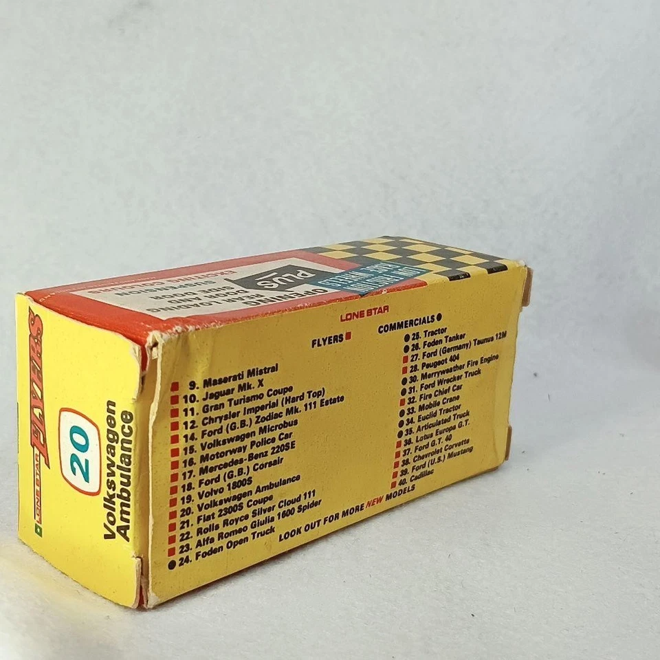 Lone Star Flyers Volkswagen Ambulance Diecast Model #20 Roadmaster Vintage - Image 2 of 4