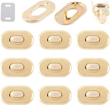 , 12 Pack Turn Lock Clasp Metal Bag Purse Closure Twist Fasteners Hardware Leath