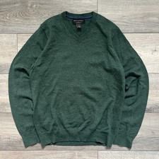 Banana Republic Mens S Sweater V Neck 100 Merino Wool Green Classic Pullover