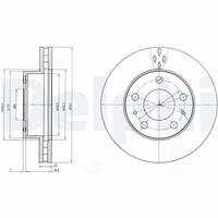 2X Bremsscheibe Delphi BG4060 FüR Ducato CitroËN Fiat Peugeot Boxer Jumper Opel