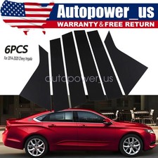 Us For 14-20 Chevy Impala Glossy Black Pillar Posts 6pcs Set Door Trim Cover