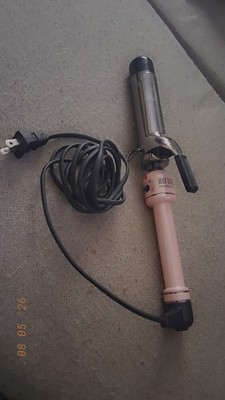 Hot Tools 1 in Curling Iron 430°F Max, Swivel Cord, Stand, Pink/Black