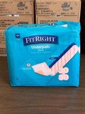 Medline FitRight Ultra Underpads 30x30 Super Absorbent Waterproof 10 Count