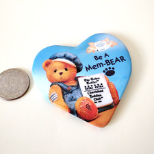 Cherished Teddies Heart Shape Pin Brooch Club MemBEAR 1995 Enesco Vintage A42