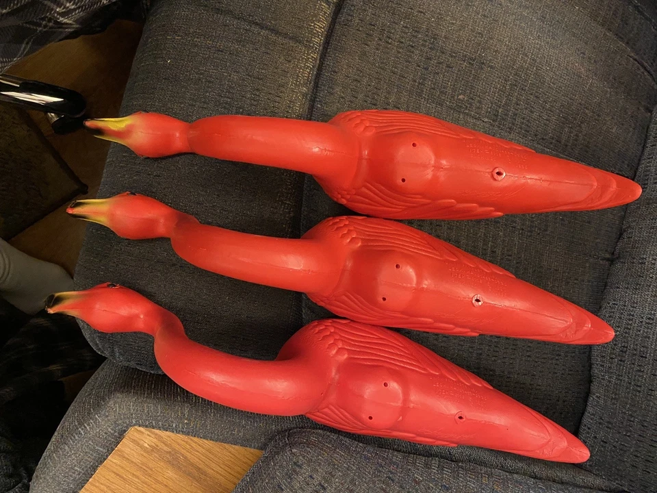 Moldes soplados vintage (3) Featherstone rosa/rojo de Union Products EE. UU. 18" Foto 3 de 4