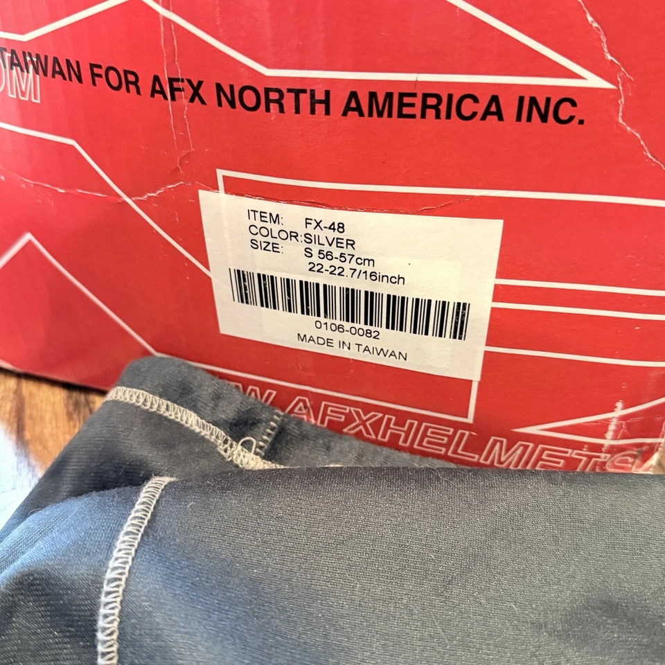 AFX FX-48 Motorcycle Half Helmet Gray Size small - Image 4 of 4