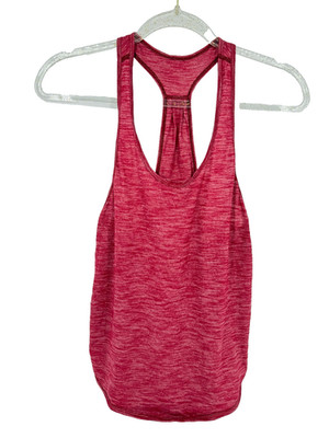 Lululemon Cool Racerback Tank Top Heathered Red Racerback Yoga Athletic Size 4