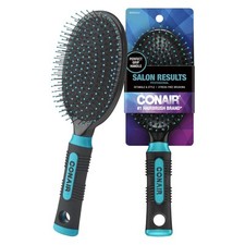 Conair Pro Hair Brush with Wire Bristle, Cushion Base, Colors May Vary