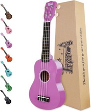Soprano Valentine's Day Ukulele for Beginners 21 Inch Hawaiian Wood Ukuleles for