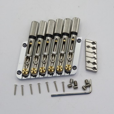 1 Set  Headless Guitar Accessories 6 String Saddle Headless Guitar Bridge