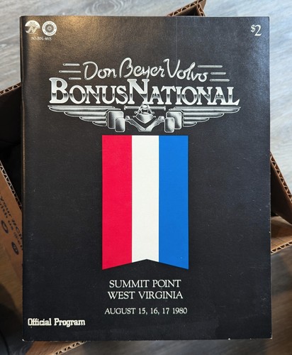 1980 Don Beyer Volvo Bonus National Summit Point Program Paul Newman