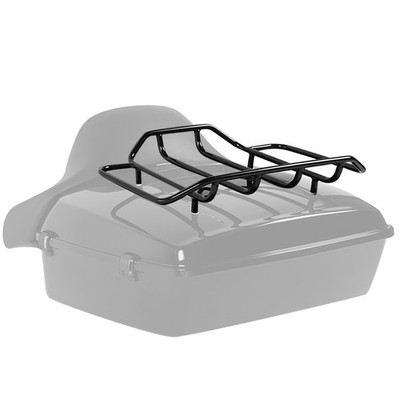 Black Tour Trunk Pack Top Rack For Harley Touring Road King Street Electra Glide