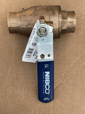 1-1/2  Nibco Ball Valve S-585-80 Solder New Open Box