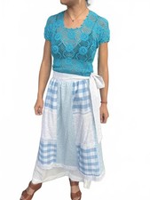 Vintage 26' Boho Patchwork Maxi Skirt   Hippie Style