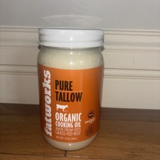 Organic Grass-Fed Beef Tallow, Certified Organic Non-Gmo Pasture-Raised Beef