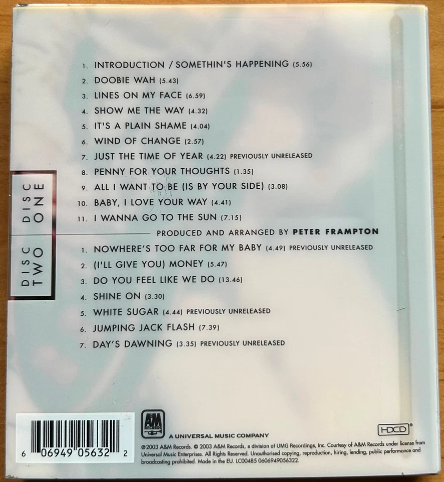 Peter Frampton: FRAMPTON COMES ALIVE! - 2CD Deluxe Edition HDCD - Digipak - EXC. - Bild 2 von 4