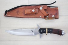 Tsuge Attack Survival Knife IC.CUT Seki Japan MVS-8 Steel Leather Sheath M119