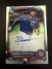 RONNY CRUZ - 2025 Bowman Chrome - Refractor 1st Auto /499 #CPA-RCR
