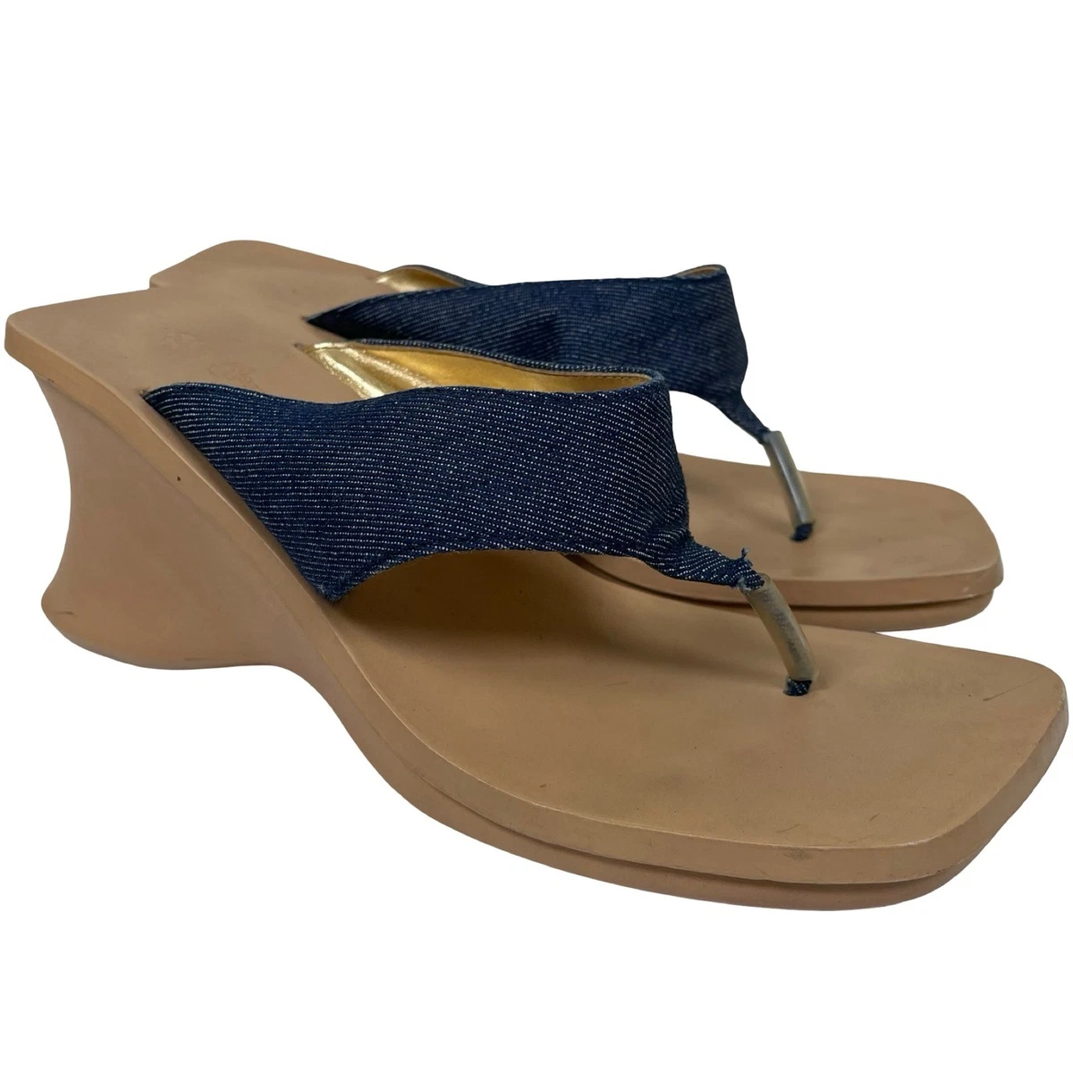 Chaussures à Talon Compensé D'Orsay En Suédine Bleu Aqua - Taille US 5.5