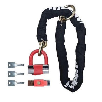 Heavy Duty Motorcycle Chain Lock, 10ft 10mm Thick Cut Resistant Security Chai...
