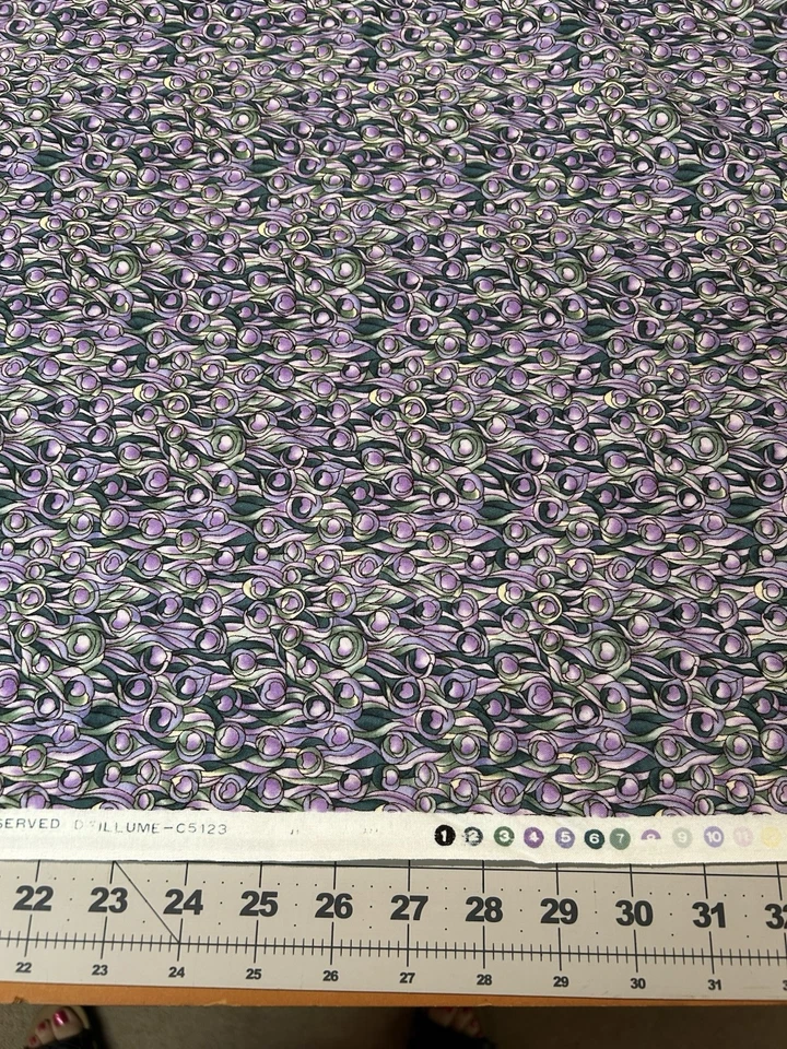 Tela de flores corazones púrpuras tesoros atemporales de colección por Illume C5123 Foto 4 de 4