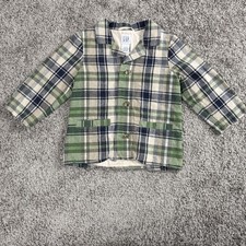 VTG Baby GAP Boys Jacket 2-3 Years Plaid Seersucker Old Money Preppy Blazer