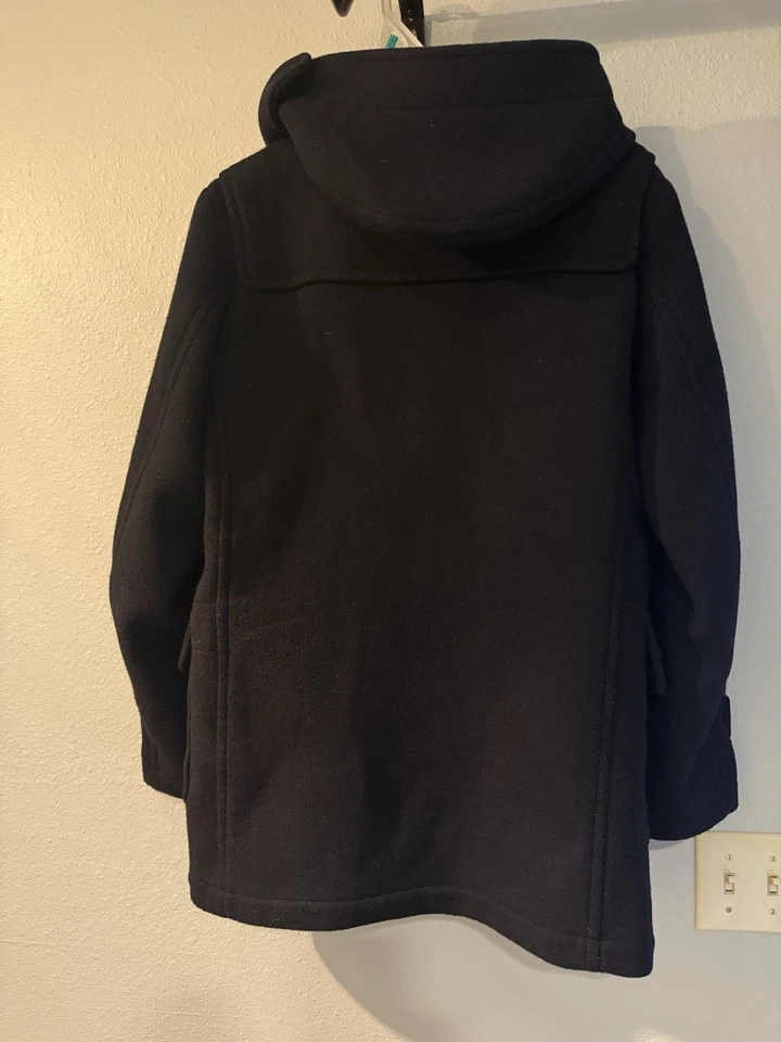 EUC Uniqlo Wool Toggle Duffle Black Hooded Jacket Coat Men XS Urban Streetwear - Image 3 of 4