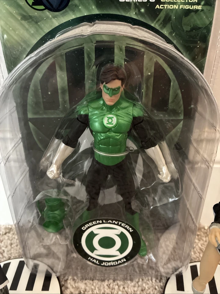 2010 DC прямой черный ночь зеленый фонарь Hal Jordan 7» запечатанный + бонус фигурки - Изображение 2 из 4
