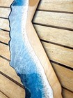 California Ocean Resin Wall Art Wooden Coastal Beach Decor Handmade 13” x 4” — photo 3