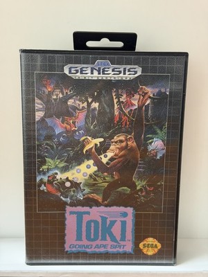 Toki Going Ape Spit Sega Genesis 1992 Game and Case NO MANUAL Tested Working