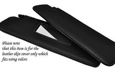 GREY STITCH 2X SUN VISORS SKIN COVERS FITS MERCEDES G CLASS W460 W461 CUSTOM NEW