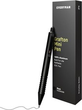 Grafton Black Mini Click Refillable 0.7mm Gel Pen Compact Aluminum Pen with