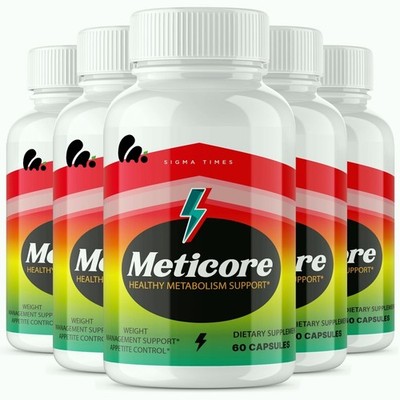 Meticore Advanced Weight Loss Supplement, Total Body Wellness Capsules - 5 Pack