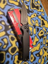 Kershaw Bel Air 6105BLKDAM Aluminum Damascus Drop Point Pocketknife Black