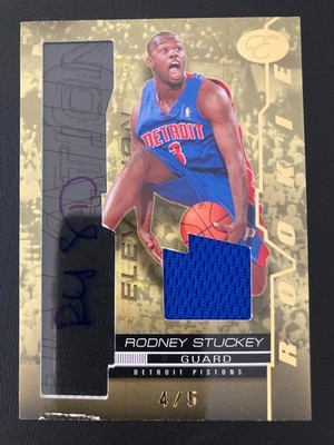 2007-08 Bowman Elevation Rookie Writings Auto Gold Rodney Stuckey ed/5 (lesen)